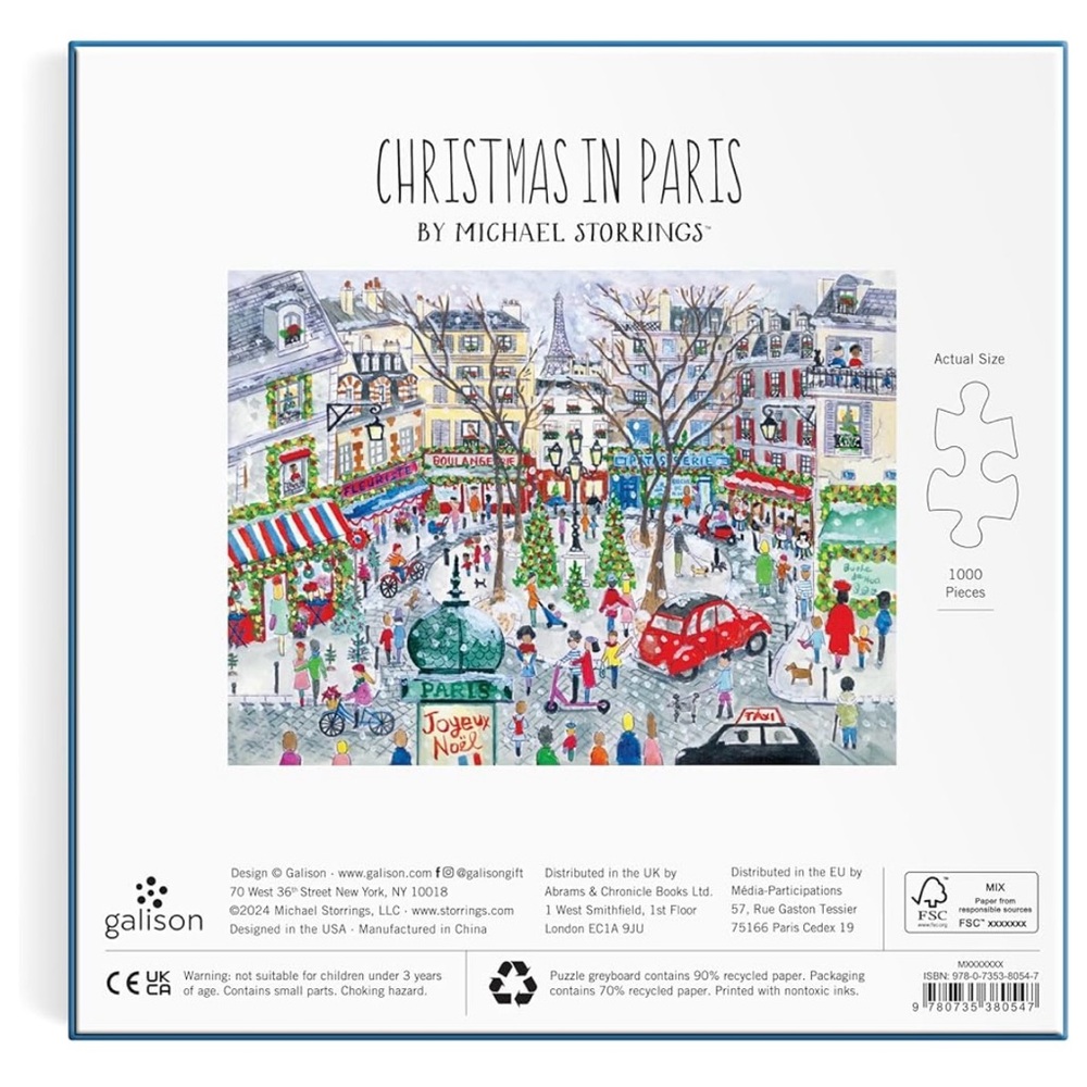 Christmas In Paris Jigsaw Puzzle - 1000 piece - Picture 2 of 3